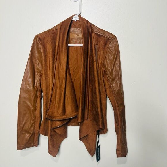 Blank NYC Brown Faux Leather Soft Stretchy Jacket NWT! Sz Small - Picture 11 of 11